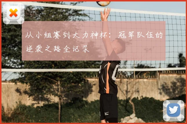 从小组赛到大力神杯：冠军队伍的逆袭之路全记录